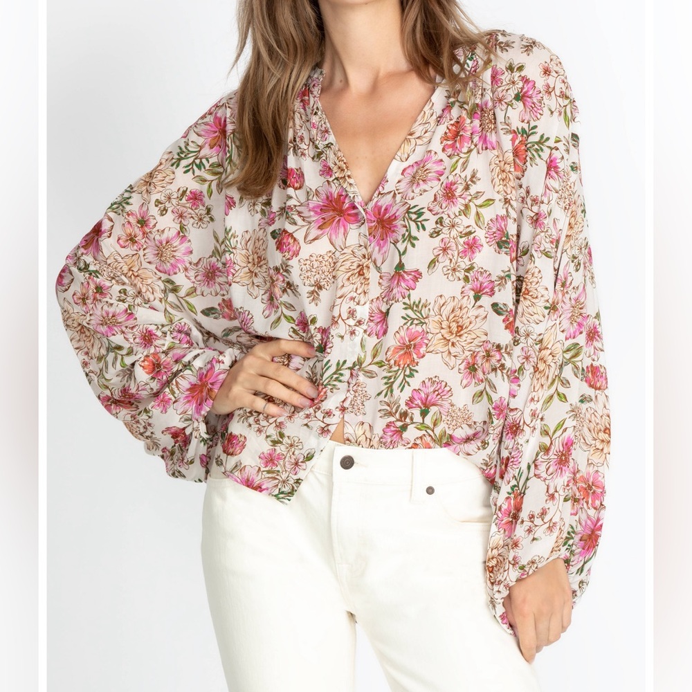 Johnny Was Isla Floral Button-Down Shirt